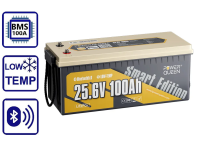 Изображение Power Queen 24V 100Ah Smart Edition (LiFePo4, BMS 100A, Bluetooth, Low Temp) (фото, картинка)