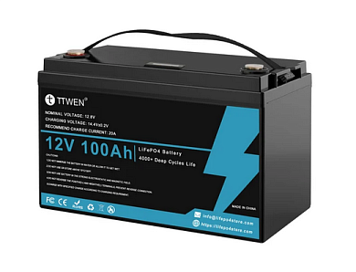 Изображение TTWEN 12V 100Ah (LiFePo4, BMS) - оригинальный размер 1