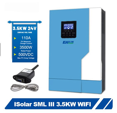 Изображение EASUN 3.5kW 24V ISolar-SML-III-3.5KW (3500VA/3500W, Max CH 110A, AC 80) Wi-Fi - оригинальный размер 6