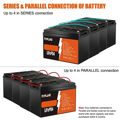 Изображение Powland 12V 100Ah IBattery-PL-12V-100AH (LiFePo4, BMS) - оригинальный размер 6