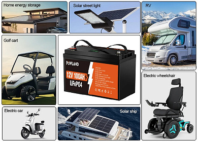 Изображение Powland 12V 100Ah IBattery-PL-12V-100AH (LiFePo4, BMS) - оригинальный размер 4
