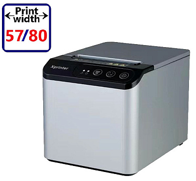 Изображение Xprinter XP-T80Q USB+LAN Starlight Silver - оригинальный размер 1