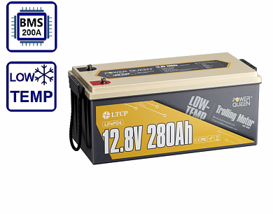 Изображение Power Queen 12V 280Ah Low Temp (LiFePo4, BMS 200A) - оригинальный размер 1