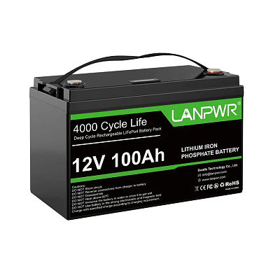 Изображение LANPWR 12V 100Ah (LiFePo4, BMS) - оригинальный размер 2