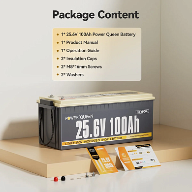 Изображение Power Queen 24V 100Ah (LiFePo4, BMS 100A) - оригинальный размер 7