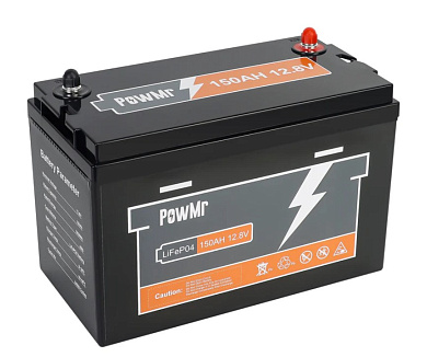 Изображение PowMr 12V 150Ah POW-150AH-12.8V (LiFePo4, BMS) - оригинальный размер 3