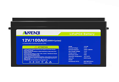 Изображение Anenji 12V 100Ah ANJ-12V-100AH-H (LiFePo4, BMS 100A) - оригинальный размер 10
