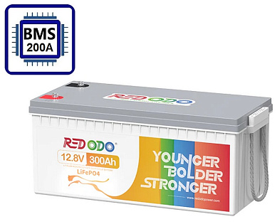 Изображение Redodo 12V 300Ah (LiFePo4, BMS 200A) - оригинальный размер 1
