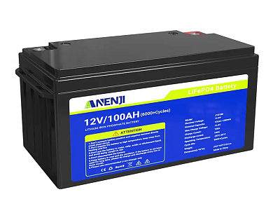 Изображение Anenji 12V 100Ah ANJ-12V-100AH-H (LiFePo4, BMS 100A) - оригинальный размер 8