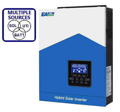 Изображение EASUN 2.2kW 12V ISolar-SMH-II-2.2KW (2200VA/1800W, Max CH 80A, AC 60) - оригинальный размер 1