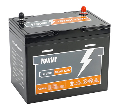 Изображение PowMr 12V 100Ah POW-100AH-12.8V-MINI (LiFePo4, BMS) - оригинальный размер 2