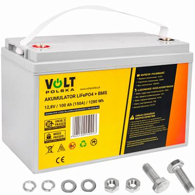 VOLT 12V 100Ah 6AKLB10112 (LiFePo4, BMS 150А) 2