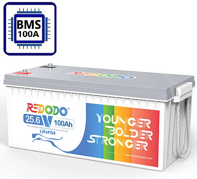Изображение Redodo 24V 100Ah (LiFePo4, BMS 100A) - оригинальный размер 1