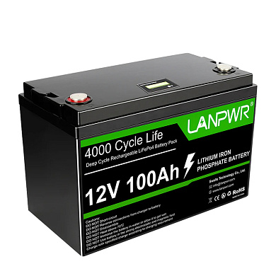 Изображение LANPWR 12V 100Ah (LiFePo4, BMS) - оригинальный размер 3