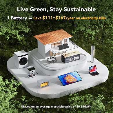 Изображение Power Queen 12V 200Ah Plus (LiFePo4, BMS 200A) - оригинальный размер 6