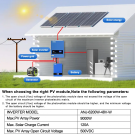 Изображение Anenji 6200W 48V ANJ-6200W-48V-W (6200VA/6200W, Max CH 120A, AC 120) Wi-Fi - оригинальный размер 4