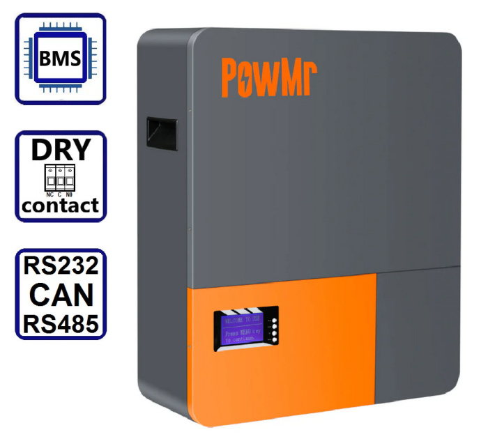 Изображение PowMr 48V (51.2V) 100Ah POW-LIO48100-16S (LiFePo4, BMS) - оригинальный размер 1