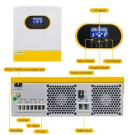 Anenji 3500W 24V EM3500-24L (3500VA/3500W, Max CH 100A, AC 80) Wi-Fi 5