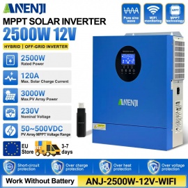 Изображение Anenji 2500W 12V ANJ-2500W-12V (2500VA/2500W, Max CH 120A, AC 120) Wi-Fi - оригинальный размер 3