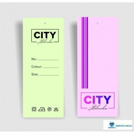 Ярлик навісний картонний 110х45 (1000шт) (4+1, отвір, ламінація) 1