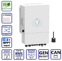 Гібридний інвертор сонячний Deye SUN-8K-SG04LP3-EU, LV (8kW, 48V, 3Ph, 2-MPPT) Wi-Fi