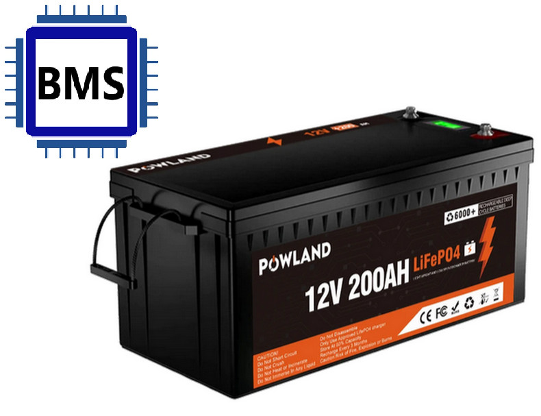Powland 12V 200Ah IBattery-PL-12V-200AH (LiFePo4, BMS) 4