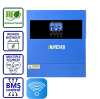 Гибридный инвертор солнечный Anenji 4200W 24V ANJ-4000W-24V (4200VA/4200W, Max CH 100A, AC 80) Wi-Fi