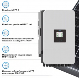 Изображение Deye SUN-20K-SG05LP3-EU-SM2, LV (20kW, 48V, 3Ph, 2-MPPT) Wi-Fi - оригинальный размер 5