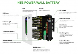 Изображение HTE 48V (51.2V) 200Ah HTE-W51200 (LiFePo4, BMS, Bluetooth) - оригинальный размер 3