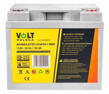 VOLT 12V 60Ah (LiFePo4, BMS) 2