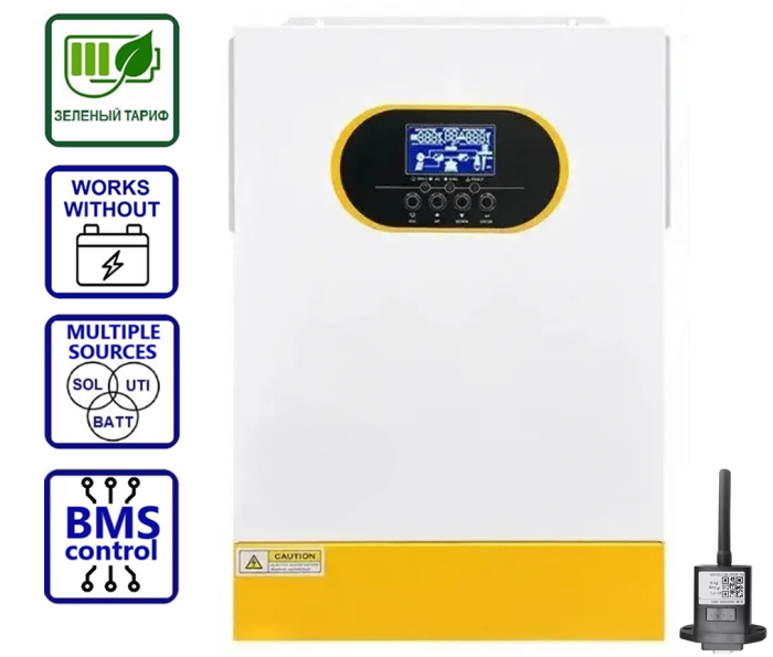 Изображение Anenji 6200W 48V EM6200-48L  (6200VA/6200W, Max СH 120A, AC 80) Wi-Fi - оригинальный размер 1