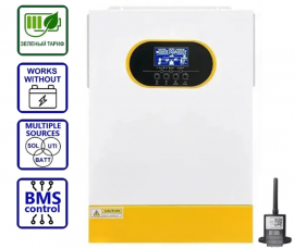 Изображение Anenji 6200W 48V EM6200-48L  (6200VA/6200W, Max СH 120A, AC 80) Wi-Fi - оригинальный размер 1