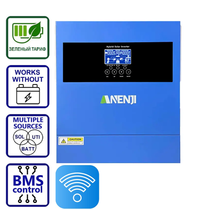 Изображение Anenji 4200W 24V ANJ-4000W-24V (4200VA/4200W, Max CH 100A, AC 80) Wi-Fi - оригинальный размер 1