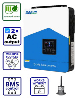 Гібридний інвертор сонячний EASUN 6.2kW 48V ISolar-SMH-III-6.2KW (6200VA/6200W, Max CH 120A, AC 100) Wi-Fi