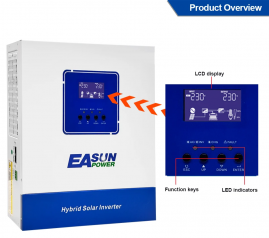 EASUN 4kW 24V ISolar-SMT-4K-24V (4000VA/3600W, Max CH 120A, AC 100) Wi-Fi 4