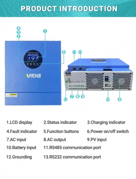 Изображение Anenji 2000W 12V ANJ-2000W-12V (2000VA/2000W, Max CH 120A, AC 80) Wi-Fi - оригинальный размер 2
