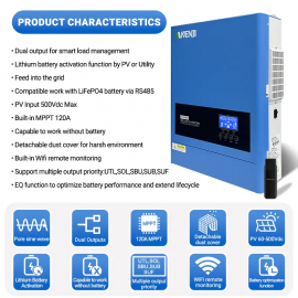 Изображение Anenji 6200W 48V ANJ-6200W-48V-W (6200VA/6200W, Max CH 120A, AC 120) Wi-Fi - оригинальный размер 3