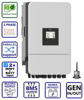 Гибридный инвертор солнечный Deye SUN-15K-SG05LP3-EU-SM2, LV (15kW, 48V, 3Ph, 2-MPPT) Wi-Fi