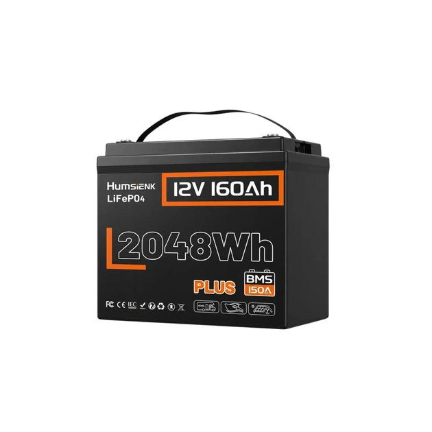 Изображение Humsienk 12V 160Ah Plus HS12V160AH150PLUS (LiFePo4, BMS 150A, Low-temp) - оригинальный размер 3