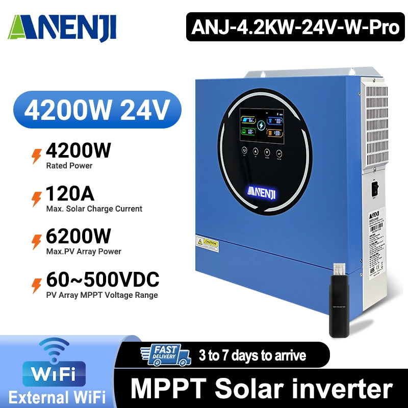 Anenji 4200W 24V ANJ-4.2W-24V-W-Pro (4200VA/4200W, Max CH 120A, AC 120) Wi-Fi 3