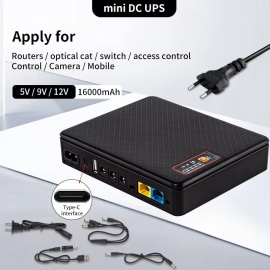 Изображение Smart Mini UPS UB01 16000mAh 18W Black (Upgraded) - оригинальный размер 4