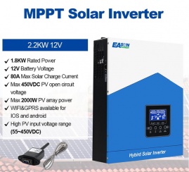 EASUN 2.2kW 12V ISolar-SMH-II-2.2KW (2200VA/1800W, Max CH 80A, AC 60) Wi-Fi 2