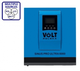 Изображение Volt Polska SINUS PRO ULTRA 6000 24V (3000W, Max СH 60A, AC 20-30, 60MPPT - 145V) - оригинальный размер 1