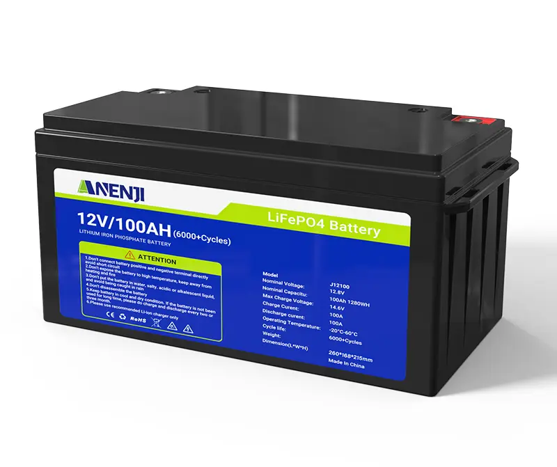 Изображение Anenji 12V 100Ah ANJ-12V-100AH-H (LiFePo4, BMS 100A) - оригинальный размер 9