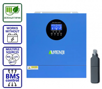 Гибридный инвертор солнечный Anenji 2500W 12V ANJ-2500W-12V (2500VA/2500W, Max CH 120A, AC 120) Wi-Fi