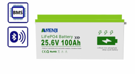 Изображение Anenji 24V 100Ah ANJ-24V-100AH-S (LiFePo4, BMS, Bluetooth) - оригинальный размер 1
