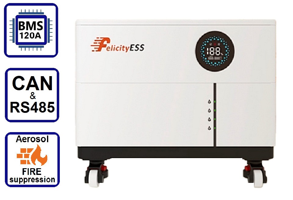 FelicityESS LUX-X-48100LG01 10.24kWh (5,12kWh LCG01 + 5,12kWh LMG01, BMS:120A) 2