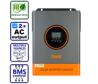 Гибридный инвертор солнечный PowMr 6200W 48V POW-HVM6200W-48V (Max CH 120A, AC 80)