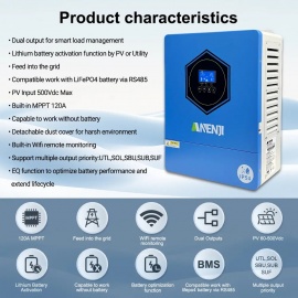 Изображение Anenji 6200W 48V ANJ-6200W-48V-IP54-W (6200VA/6200W, Max CH 120A, AC 120) Wi-Fi - оригинальный размер 5