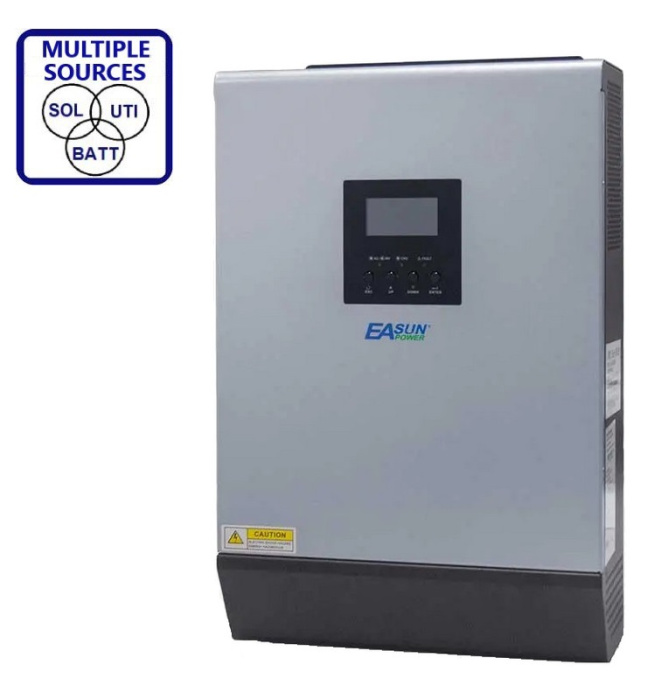 Гібридний інвертор сонячний EASUN 5kW 48V ISolar-SPL-5KW (5000VA/4000W, Max CH 110A, AC 60)